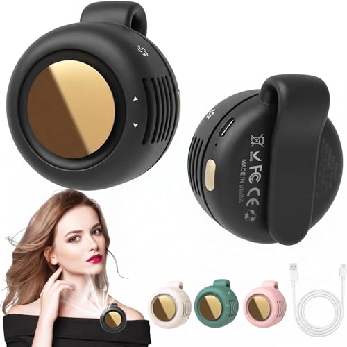 Mini Bladeless Clip-On Fan, 3 Speeds, Portable