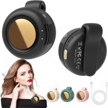 Mini Bladeless Clip-On Fan, 3 Speeds, Portable