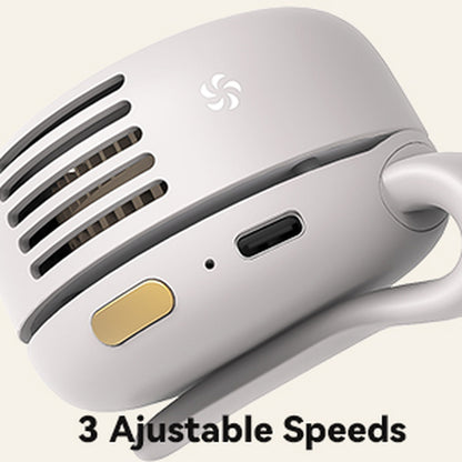 Mini Bladeless Clip-On Fan, 3 Speeds, Portable